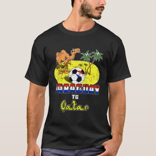 ボリビア代表サッカーチームからカタールカメルパームRへ Tシャツ (正面)