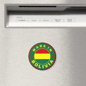 ボリビア国国旗のスタンプで作られる マグネット (インサイチュ (食洗機))