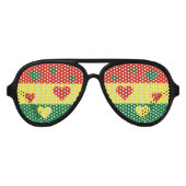 ボリビア国旗おもしろい愛国飛行士サングラス アビエーターサングラス (正面)