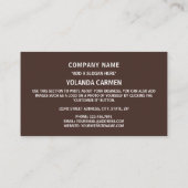 ボリビア国旗とコート・オブ・アームズ、ボリビア国旗 名刺 (裏面)