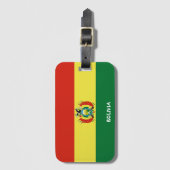 ボリビア国旗と愛国心 ラゲッジタグ (正面縦)