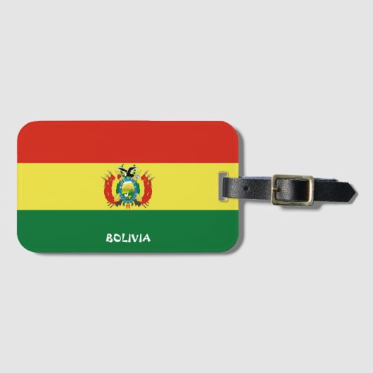 ボリビア国旗と愛国心 ラゲッジタグ (正面横)