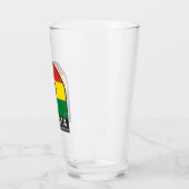 ボリビア国旗のエンブレム動揺してヴィンテージ タンブラーグラス (左)