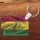 ボリビア国旗のキーチェーン キーホルダー (正面)