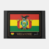 ボリビア国旗のスポーツ/歓迎 ドアマット (正面)