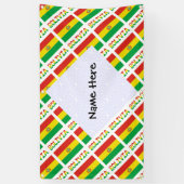 ボリビア国旗のタイル張りパーソナライズされた文字 横断幕 (縦)