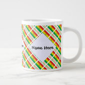 ボリビア国旗のタイル張りパーソナライズされた ジャンボコーヒーマグカップ (右)