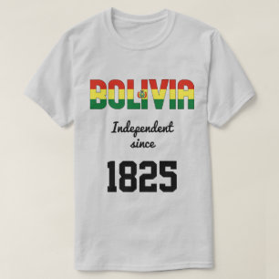 ボリビア国旗の独立性お祝い Tシャツ