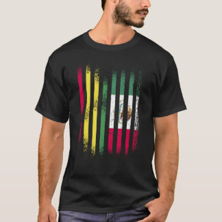 ボリビア国旗メキシコで育った国ストライプ旗 Tシャツ