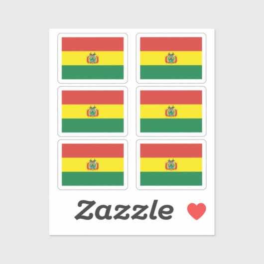 ボリビア国旗6のコレクションパック シール (シート)