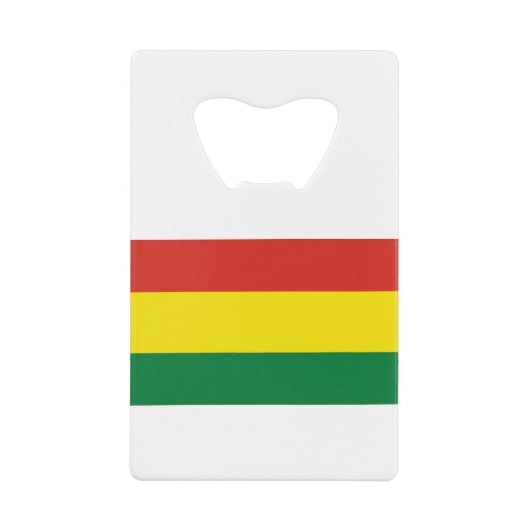 ボリビア国旗 クレジットカード栓抜き (正面)