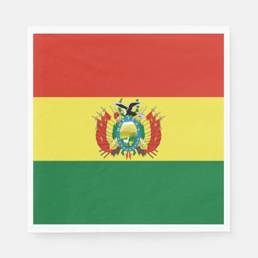 ボリビア国旗 スタンダードランチョンナプキン (正面)