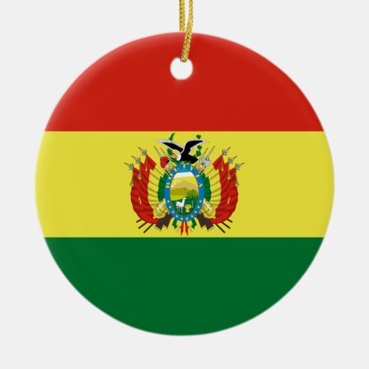 ボリビア国旗 セラミックオーナメント (正面)