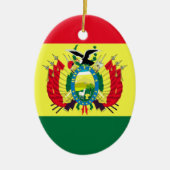 ボリビア国旗 セラミックオーナメント (正面)