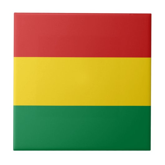 ボリビア国旗 セラミックタイル (正面)
