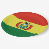 ボリビア国旗 ペーパープレート (アングル)
