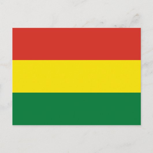 ボリビア国旗 ポストカード (正面)