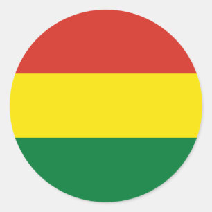 ボリビア国旗 ラウンドシール