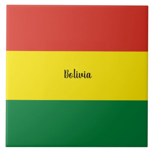 ボリビア国旗、ラベル、 タイル (正面)