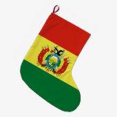 ボリビア国旗 ラージクリスマスストッキング (正面 (吊り時))