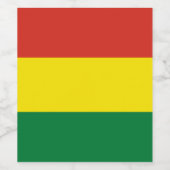 ボリビア国旗 ワインラベル (シングルラベル)