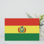 ボリビア国旗 便箋 (スタンド正面)