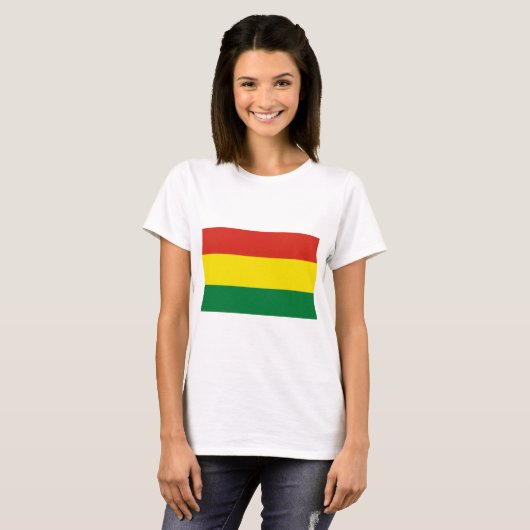 ボリビア国旗 Tシャツ (正面フル)