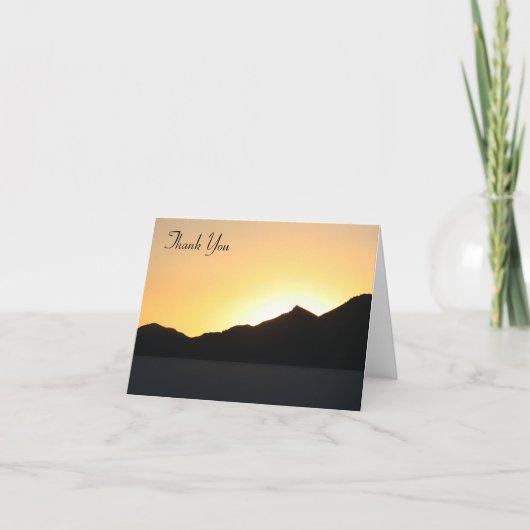 ボリビア感謝してい夕日 サンキューカード (正面)