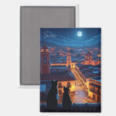 ボリビア猫の夜スクレ マグネット (正面/裏面)