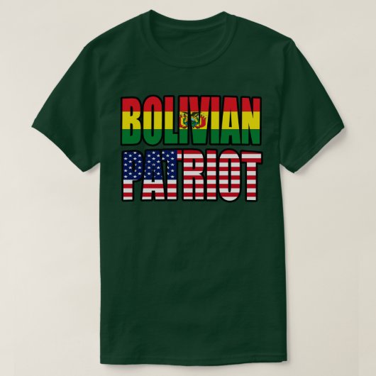 ボリビア系アメリカ人プライド伝統国旗の贈り物 Tシャツ (デザイン正面)