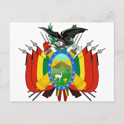 ボリビア紋章BO ポストカード (正面)