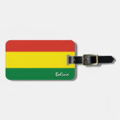 ボリビア荷物預かりタグ、愛国的ボリビア国旗 ラゲッジタグ (正面横)