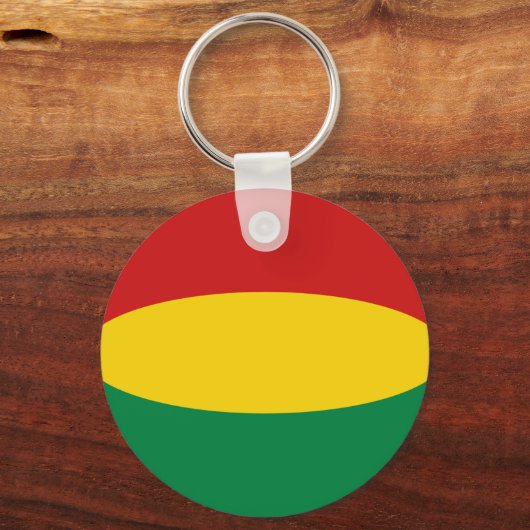 ボリビア魚目国旗のキーチェーン キーホルダー (正面)