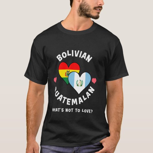 ボリビア グアテマラ 何が悪い 心臓 国旗 Tシャツ (正面)