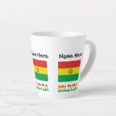 ボリビア ボリビア国旗 オーダーメイド カフェラテマグ (右アングル)