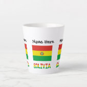 ボリビア ボリビア国旗 オーダーメイド カフェラテマグ (正面)