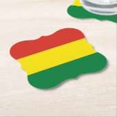 ボリビア（ボリビア）国旗 ペーパーコースター (アングル)