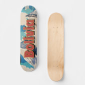 ボリビア・ヴィンテージ旅行ポスター スケートボード (正面)