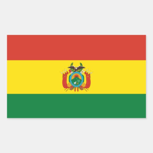 ボリビア*国旗のシールBandera de Bolivia 長方形シール (正面)