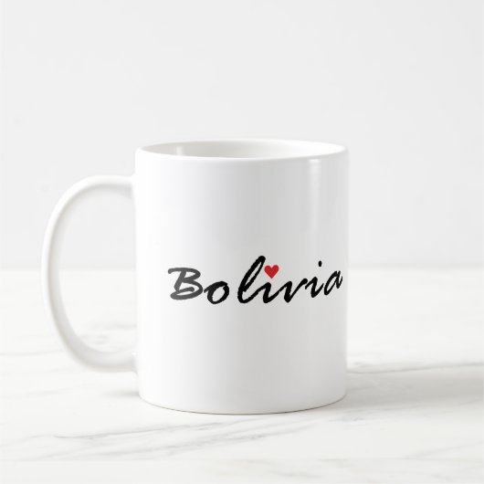 ボリビア。私はボリビアが大好きだ コーヒーマグカップ (左)