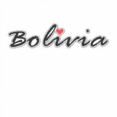 ボリビア。私はボリビアが大好きだ シール (正面)