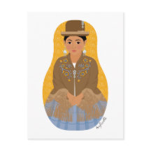 ボリビア、Aymara Matryokaはがき