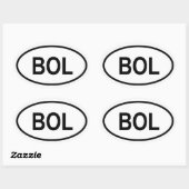 ボリビア「BOL」 楕円形シール (シート)