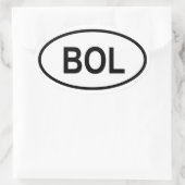 ボリビア「BOL」 楕円形シール (バッグ)