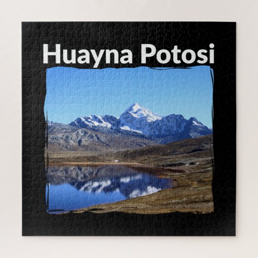 ボリビアHuayna Potosi Mountain - Andes Art ジグソーパズル (縦)