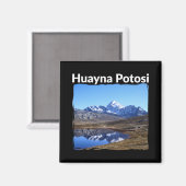 ボリビアHuayna Potosi Mountain - Andes Art マグネット (正面/裏面)
