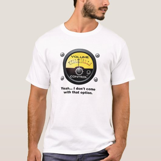 ボリュームコントロールの面白いTシャツ Tシャツ (正面)