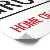 ボリーングランドスタジアム通りサイン ポスター (角)