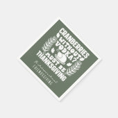 ボルおもしろいカの友情のないクランベリー スタンダードカクテルナプキン (角)