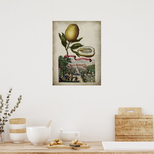 ボルカメルシトラスレモンイタリアンランドスケープポスター ポスター (キッチン)